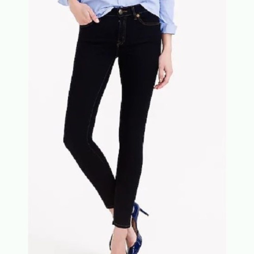 J. Crew Toothpick Ankle Dark Skinny Jeans Size 28